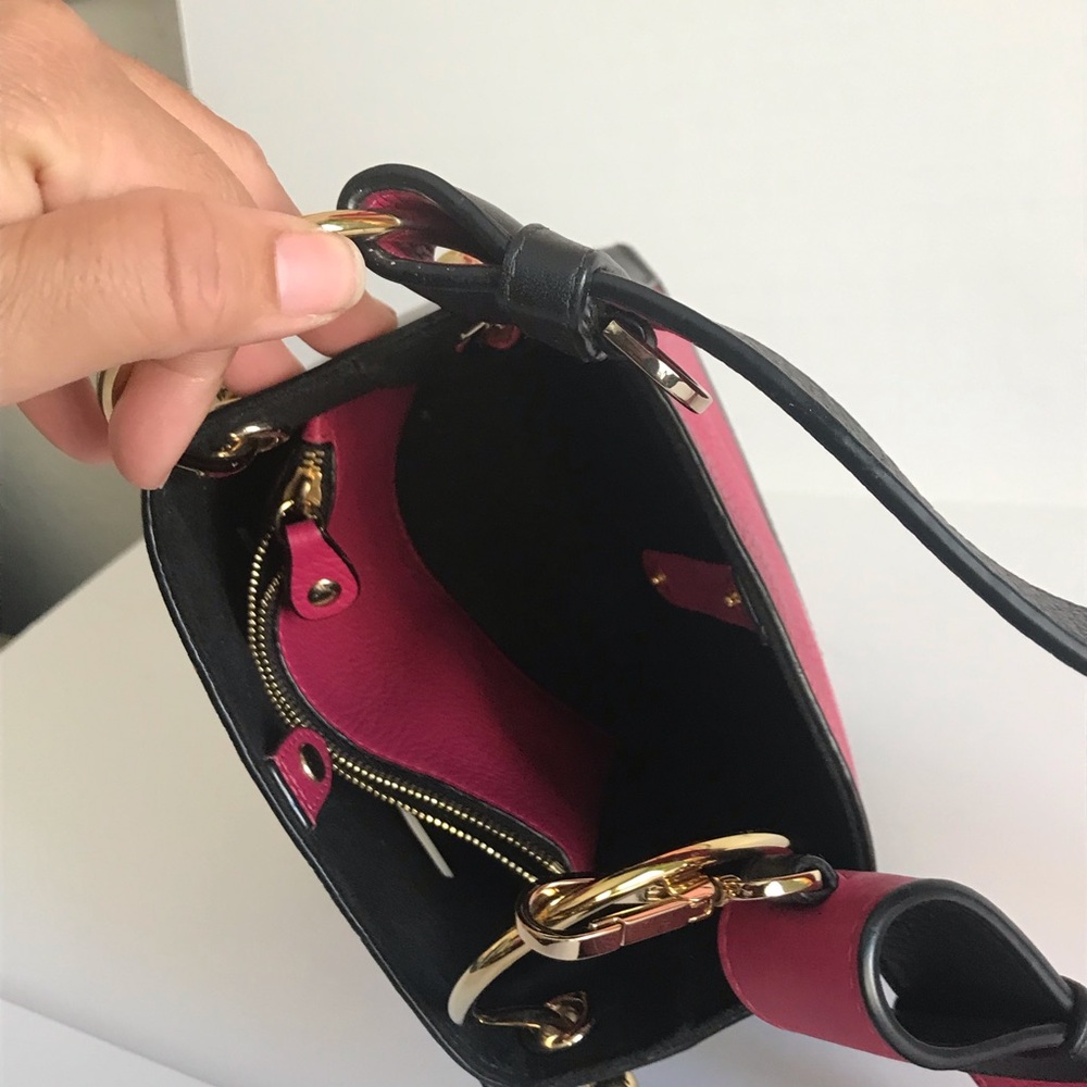 Strathberry Fuchsia and Black Crossbody Bag - Picture 5 of 8